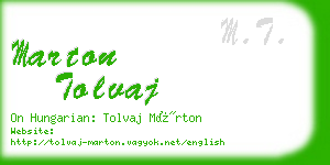 marton tolvaj business card